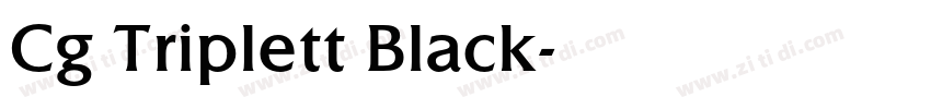 Cg Triplett Black字体转换 Cg Triplett Black字体转换